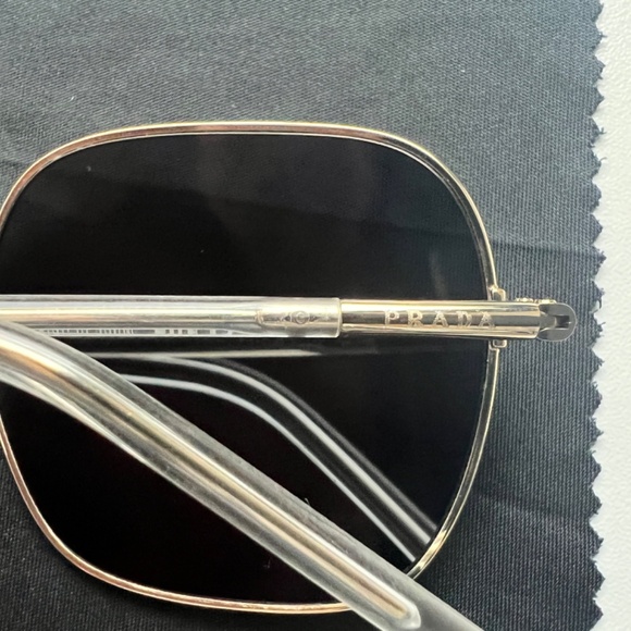 Prada Gold Frame Sunglasses with Dark Gray Lenses main image 9